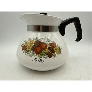 Corning Ware Spice Of Life 6-Cup Coffee/Tea Pot P-104-B with Lid Vtg